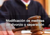 modificación de medidas de divorcio o separación